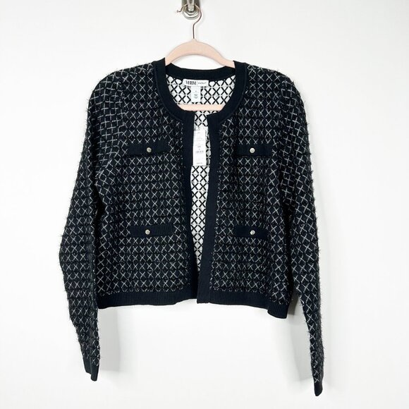 NWT White House Black Market Long Sleeve Eyelash Jacket w Snap Small #WHBM7 - Picture 2 of 10